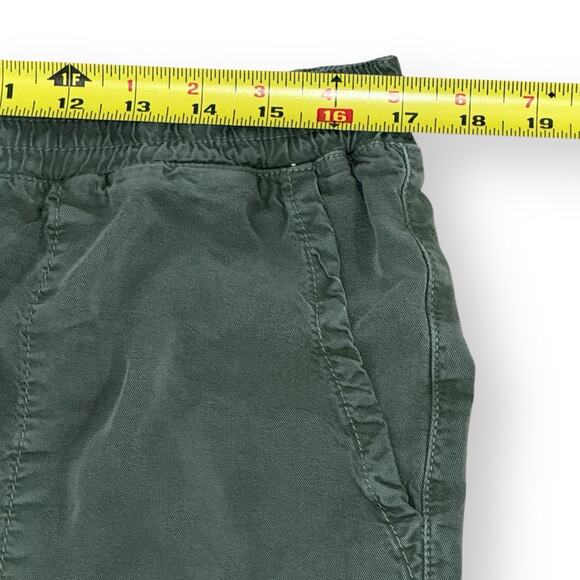 Postmark Anthropologie Jarvis Floral Embroidered Joggers Pants Large Army Green - Picture 10 of 14